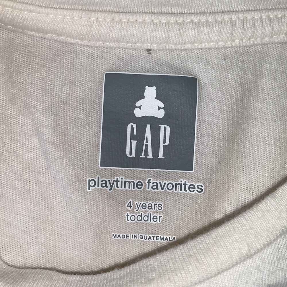 Gap Girl 4 Long Sleeve Off White Top School Books GUC - Picture 5 of 8